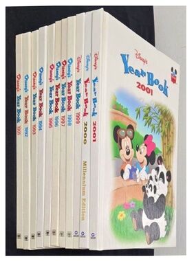 11 Vintage 90s Disneys Year Book Kids Hard Cover Set VTG